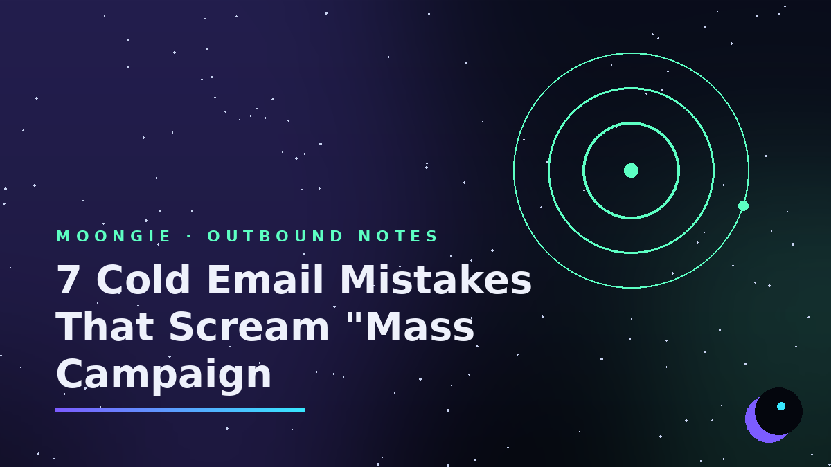 7 Cold Email Mistakes That Scream "Mass Campaign"