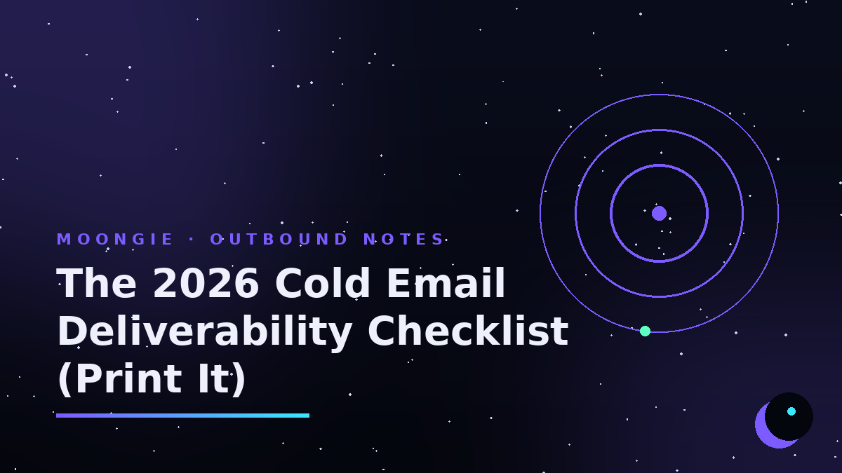 The 2026 Cold Email Deliverability Checklist (Print It)