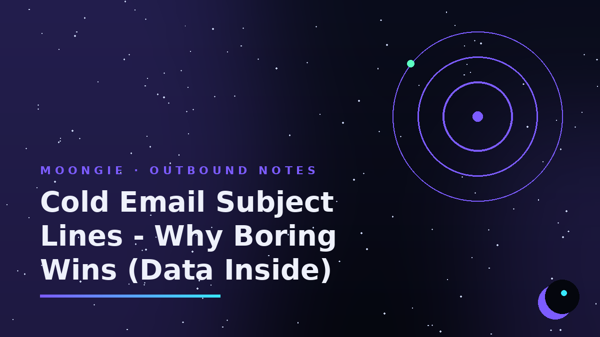 Cold Email Subject Lines - Why Boring Wins (Data Inside)