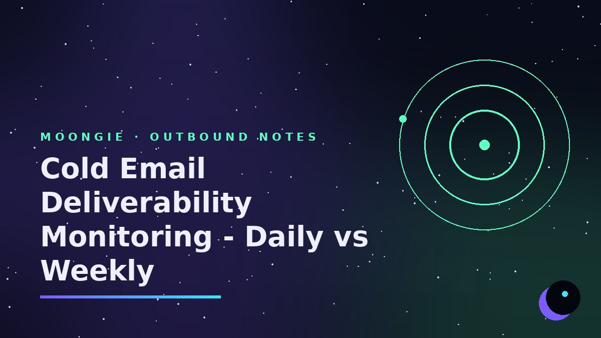 Cold Email Deliverability Monitoring - Daily vs Weekly