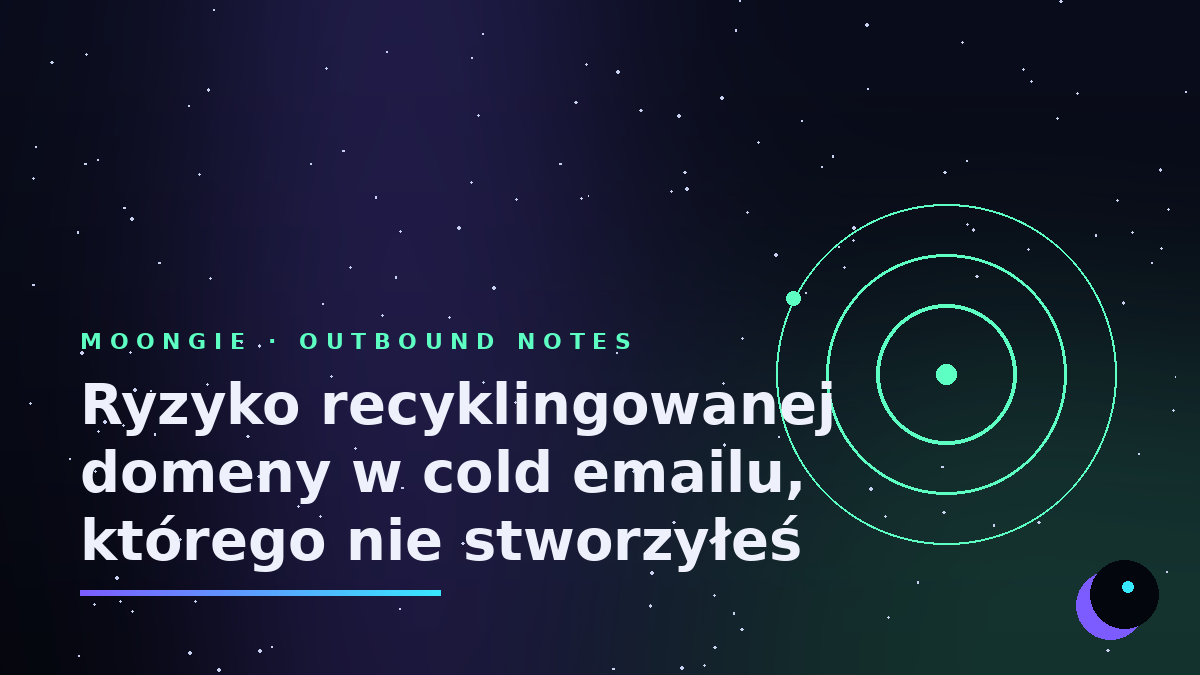 Ryzyko recyklingowanej domeny w cold emailu, którego nie stworzyłeś