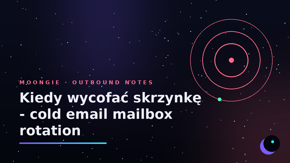 Kiedy wycofać skrzynkę - cold email mailbox rotation
