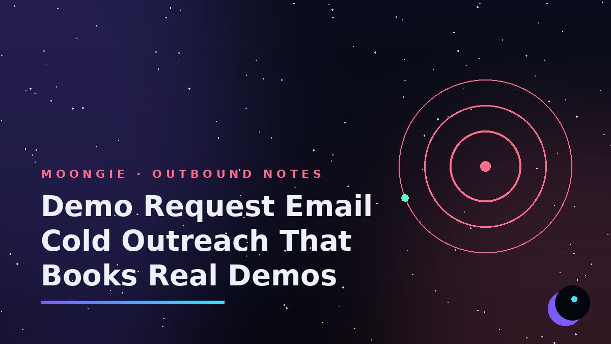 Demo Request Email Cold Outreach That Books Real Demos