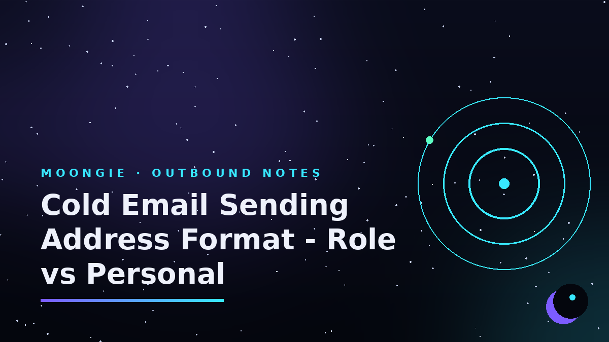 Cold Email Sending Address Format - Role vs Personal